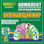 Комплект динамических раздаточных пособий - Окружающий мир (веера). Животные и растения, дорожные знаки. - «globural.ru» - Лангепас
