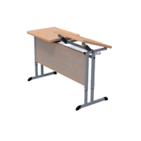 Стол ученический двухместный с наклоняемыми столешницами - «globural.ru» - Лангепас