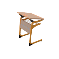 Стол ученический одноместный с регулировкой наклона столешницы на плоскоовальной трубе 3-5 гр.р - «globural.ru» - Лангепас