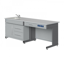 Стол демонстрационный (с раковиной, подводкой и отведением воды, сантехникой, электрическими розетками, автоматами аварийного отключения тока) - «globural.ru» - Лангепас