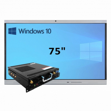 Интерактивная панель 75" (встроенный ПК, Win10, Intel i5) - «globural.ru» - Лангепас